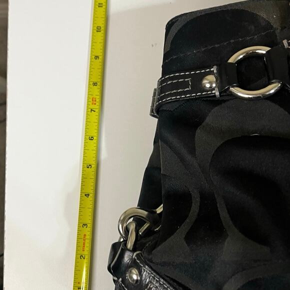 Coach Black Satchel Bag with Silver Hardware – Good Preowned Condition - Picture 9 of 12